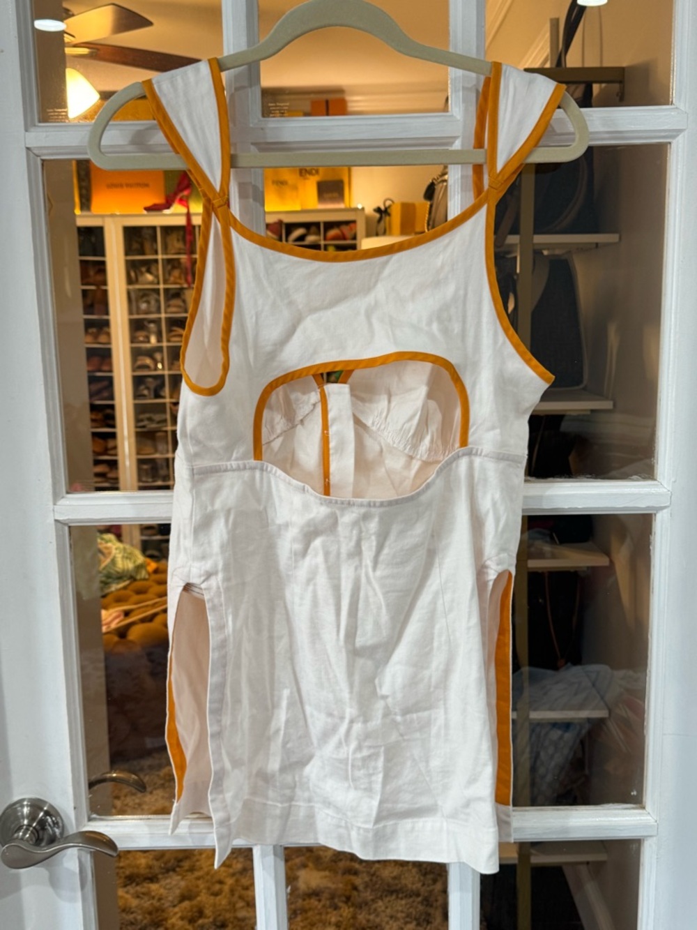 ▫️☀️ Anthropologie Linen Cutout Button-Front Tunic/Tank ☀️▫️ - Picture 8 of 9